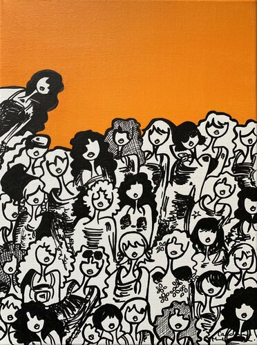 Les amies de mes amies par Caroline Montigneaux, Peinture en vente sur Singulart