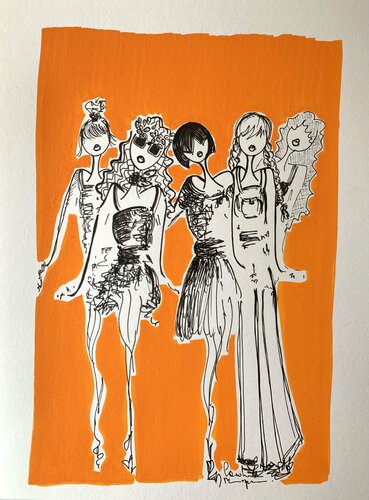 Paprika and friends par Caroline Montigneaux, Dessin en vente sur Singulart