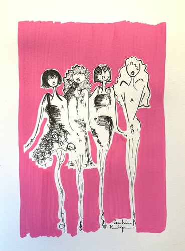 Framboisine and friends par Caroline Montigneaux, Dessin en vente sur Singulart
