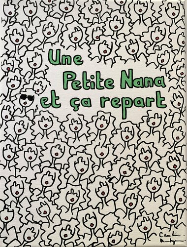 Une Petite Nana et ça repart par Caroline Montigneaux, Peinture en vente sur Singulart