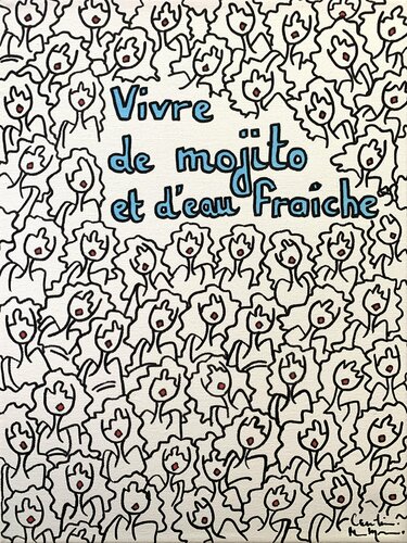 Vivre de mojito et d’eau fraîche von Caroline Montigneaux, Malerei kaufen auf Singulart