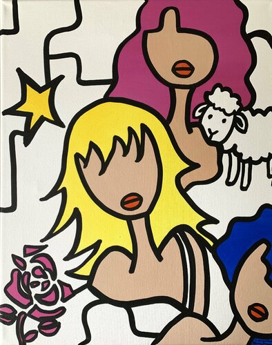 La sœur du Petit Prince par Caroline Montigneaux, Peinture en vente sur Singulart