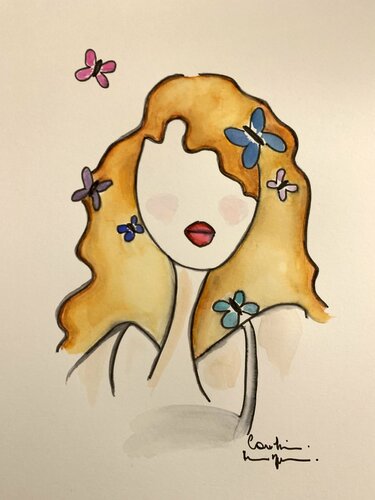 Flou artistique par Caroline Montigneaux, Dessin en vente sur Singulart
