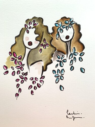 La mer est belle ce soir par Caroline Montigneaux, Dessin en vente sur Singulart