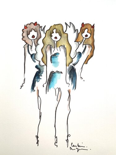 Ange et démons di Caroline Montigneaux, Disegno in vendita su Singulart