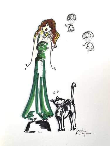 Les souris dansent par Caroline Montigneaux, Dessin en vente sur Singulart