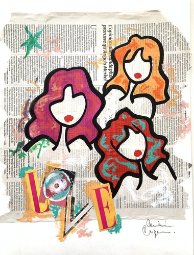 Positive News par Caroline Montigneaux, Œuvre sur papier en vente sur Singulart