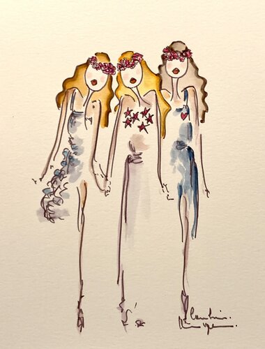 Pink October by Caroline Montigneaux, Drawing for Sale on Singulart