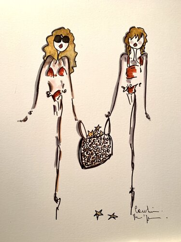 Cueillette d’étoiles par Caroline Montigneaux, Dessin en vente sur Singulart