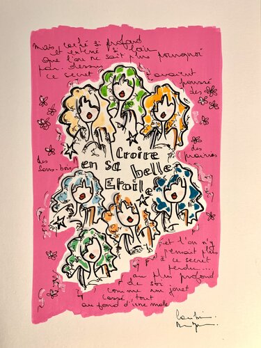 Croire en sa belle étoile par Caroline Montigneaux, Dessin en vente sur Singulart
