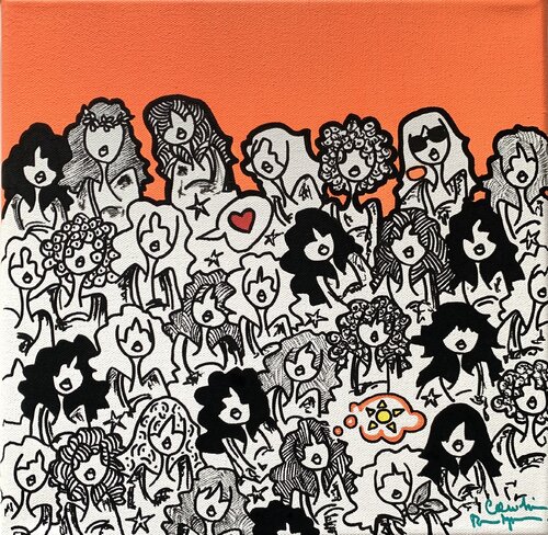 Pschiiit Orange par Caroline Montigneaux, Peinture en vente sur Singulart