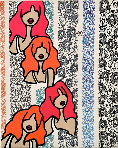 Foule 2 by Caroline Montigneaux, 회화 for Sale on Singulart