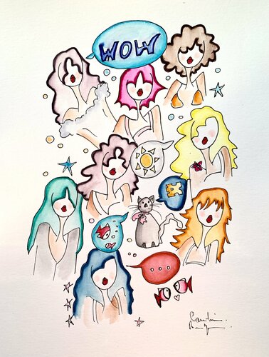 WoW by Caroline Montigneaux, 소묘 for Sale on Singulart