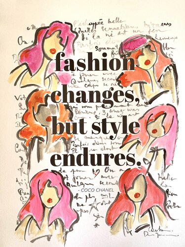 Fashion changes, but style endures par Caroline Montigneaux, Peinture en vente sur Singulart