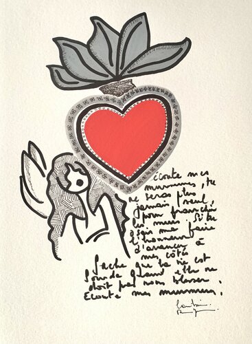 Ex voto romantico par Caroline Montigneaux, Dessin en vente sur Singulart