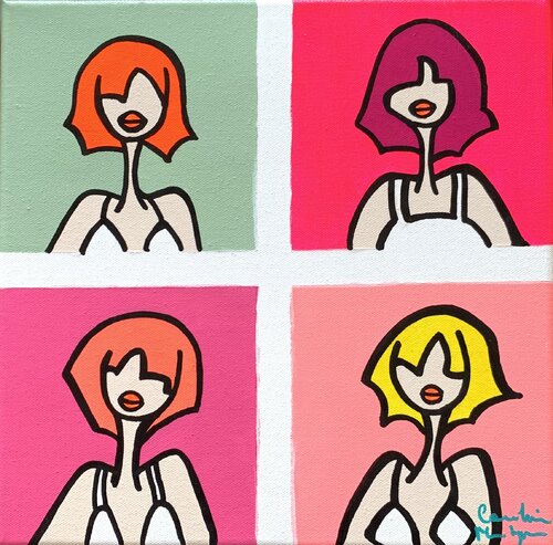 Pistache Rose di Caroline Montigneaux, Pittura in vendita su Singulart