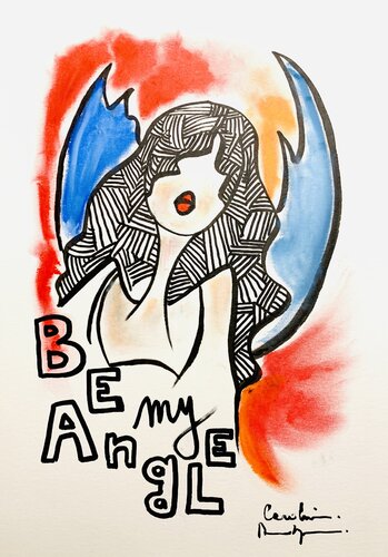 Je t’ai vu sourire van Caroline Montigneaux, Tekening te koop op Singulart