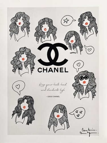 Coco Chanel #4 par Caroline Montigneaux, Dessin en vente sur Singulart