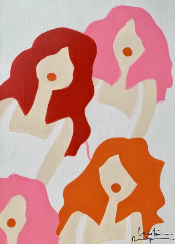 Barbe à papa à Roland Garros von Caroline Montigneaux, Malerei kaufen auf Singulart