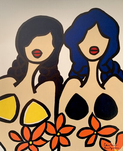 Aloha Nanas par Caroline Montigneaux, Peinture en vente sur Singulart