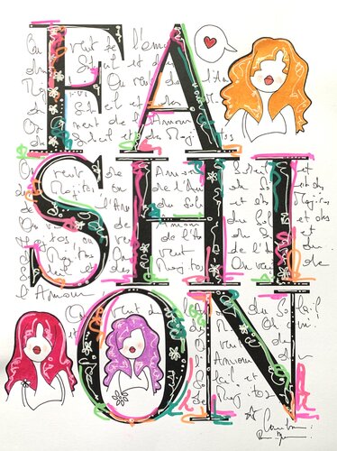 Fashion by Caroline Montigneaux, 소묘 for Sale on Singulart