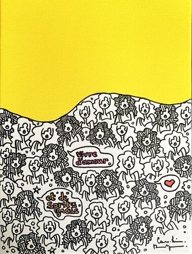 Pschiiit soleil di Caroline Montigneaux, Pittura in vendita su Singulart