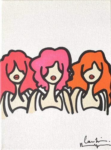 De la poudreuse jusqu’aux bouclettes di Caroline Montigneaux, Pittura in vendita su Singulart