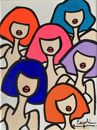 les Petites Nanas du Crazy Horse 2024 di Caroline Montigneaux, Pittura in vendita su Singulart