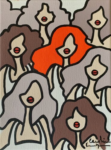 Be yourself di Caroline Montigneaux, Pittura in vendita su Singulart
