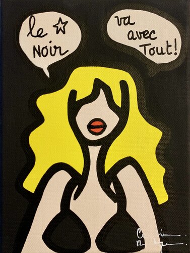 Noir c’est noir van Caroline Montigneaux, Schilderij te koop op Singulart
