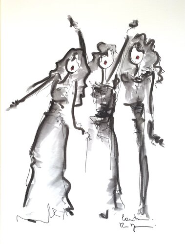 Je danserai au bord du monde von Caroline Montigneaux, Zeichnungen kaufen auf Singulart