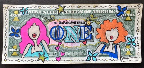 In bikini we trust by Caroline Montigneaux, Painting for Sale on Singulart