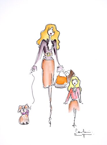 Chic Maman di Caroline Montigneaux, Disegno in vendita su Singulart