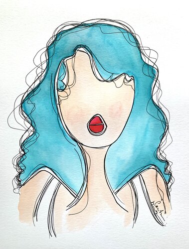 Un peu de nous - Lilou by Caroline Montigneaux, Drawing for Sale on Singulart