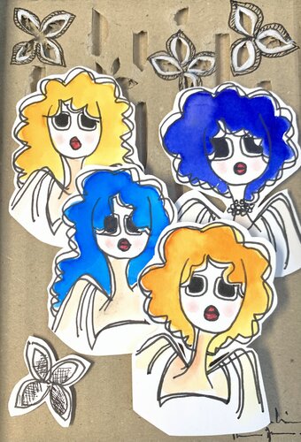 Un trait de curacao di Caroline Montigneaux, Altri media in vendita su Singulart