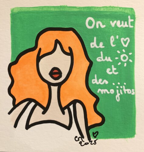 Mini Nana mojito van Caroline Montigneaux, Schilderij te koop op Singulart