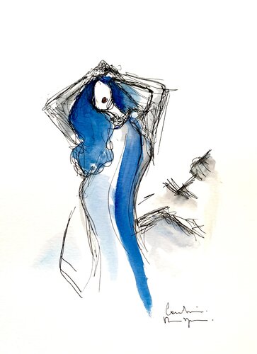 Danse océane by Caroline Montigneaux, Drawing for Sale on Singulart