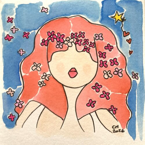 Mini Nana que des liens von Caroline Montigneaux, Zeichnungen kaufen auf Singulart