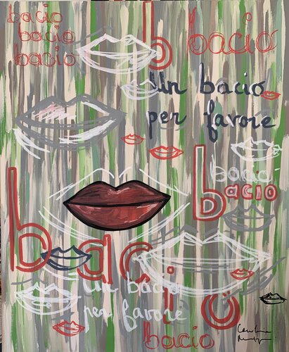 Un bacio per favore von Caroline Montigneaux, Malerei kaufen auf Singulart