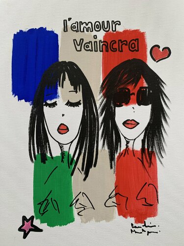 L’amour vaincra by Caroline Montigneaux, Painting for Sale on Singulart