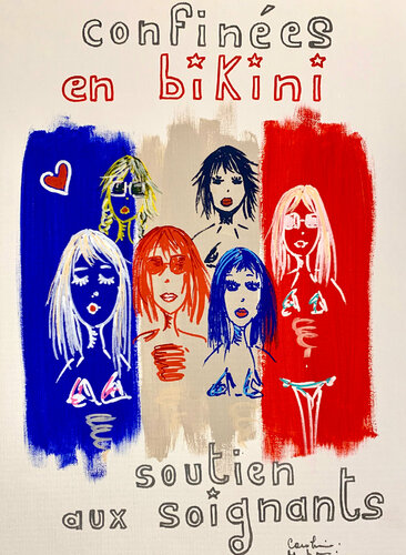Covid - Soutien aux soignants di Caroline Montigneaux, Pittura in vendita su Singulart