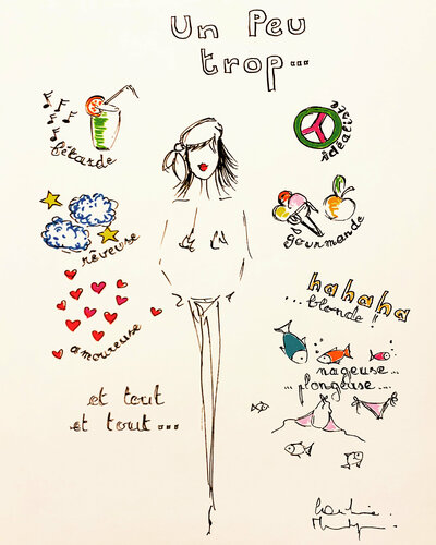 Un peu trop ... di Caroline Montigneaux, Disegno in vendita su Singulart