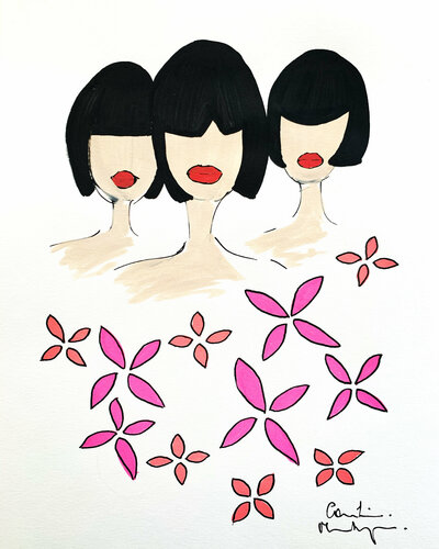 « Un peu de rouge m’habille » by Caroline Montigneaux, 소묘 for Sale on Singulart
