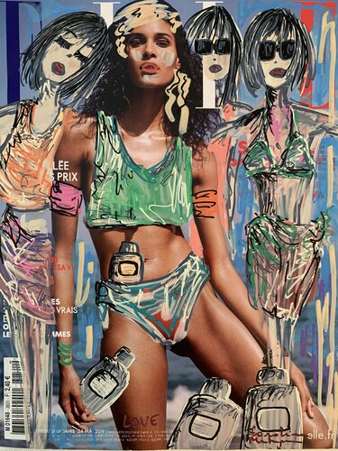 ELLE Cover #4 by Caroline Montigneaux, 소묘 for Sale on Singulart