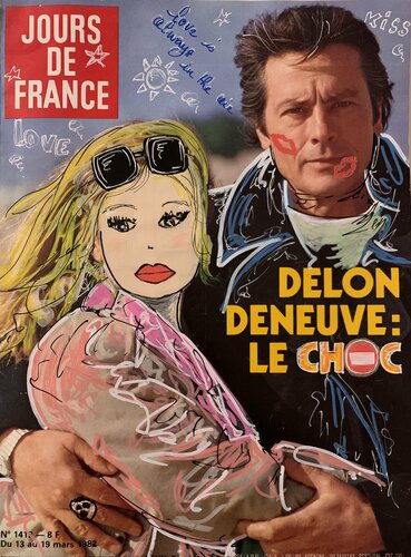 Alain Delon in JOURS DE FRANCE magazine par Caroline Montigneaux, Dessin en vente sur Singulart
