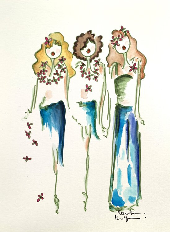 Hibiscus and friendz Caroline Montigneaux