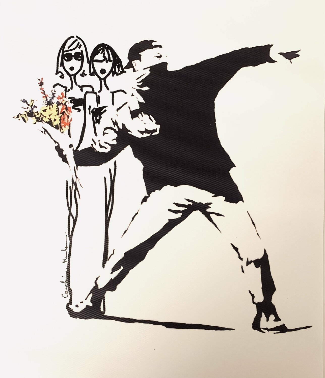 Tribute to Banksy (1) Caroline Montigneaux Originalgemälde zu verkaufen