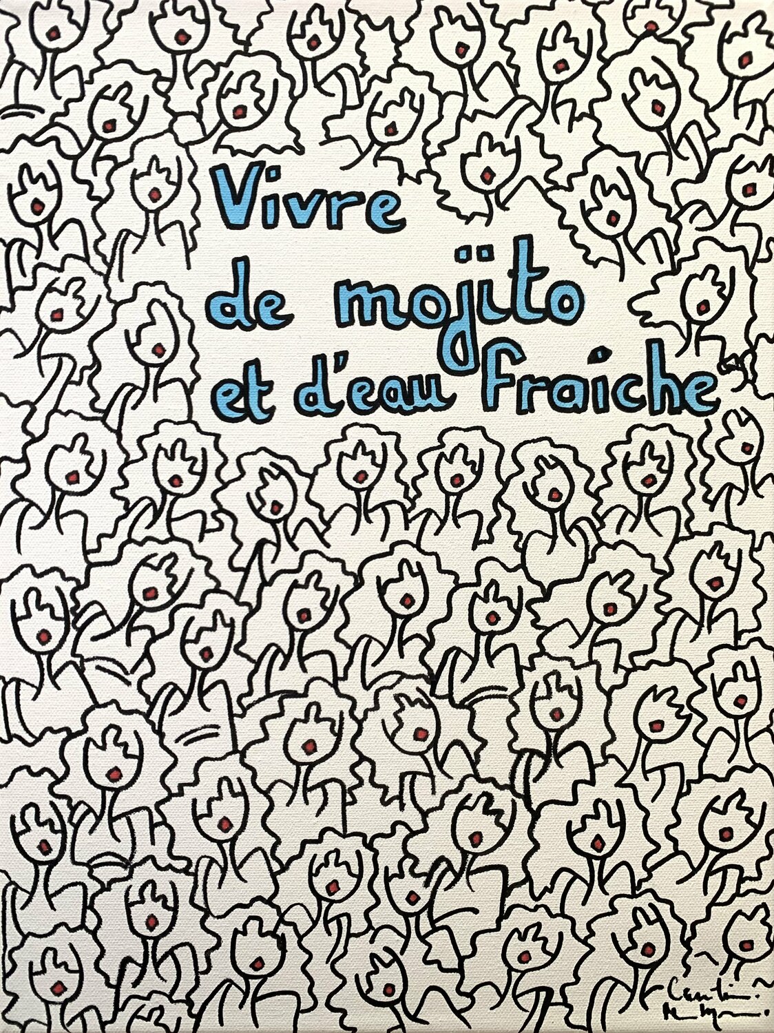 Vivre de mojito et d’eau fraîche Caroline Montigneaux Originalgemälde zu verkaufen