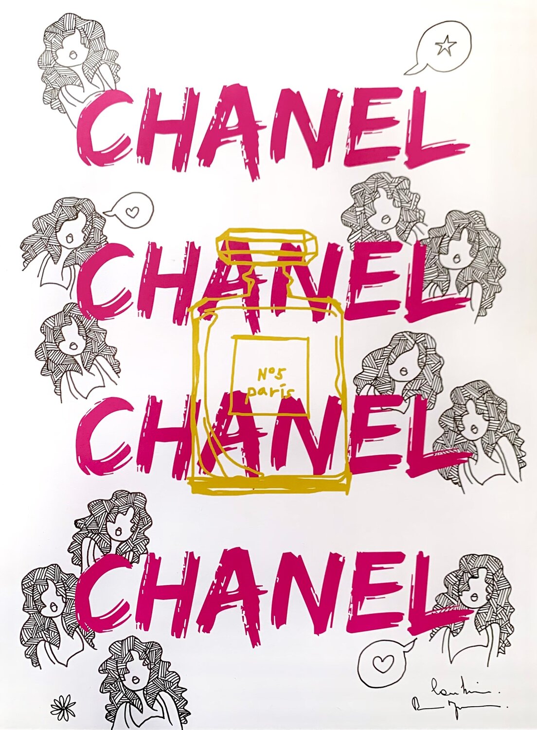 Nouveau Chanel n*5 Caroline Montigneaux Zeichnungen zu verkaufen