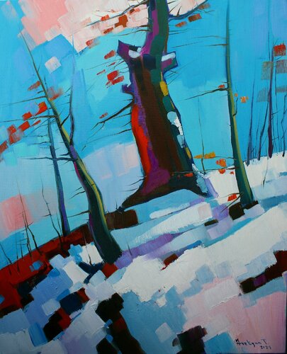 Winter van Tigran Avetyan, Schilderij te koop op Singulart